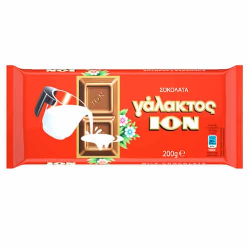 Milchschokolade (200g) ION von ION bei Araxxon - Hochwertiges griechisches Produkt. Milchschokolade (200g) ION από ION στο Araxxon - Αυθεντικό ελληνικό προϊόν.